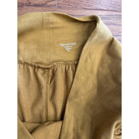 Garnet Hill Women's Favorite Maxi Knit Skirt Sandalwood Pockets Boho Size XL - Picture 5 of 9